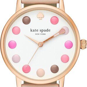 Kate Spade New York Women's Metro Stainless Steel Quartz Watch, Rose Gold, Pink